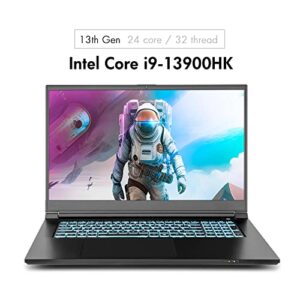 Sager 2023 NP7881E Gaming Laptop, 17.3 Inch FHD 144Hz 72% NTSC, Intel i9-13900HX, RTX 4070 8GB, 64GB RAM, 2TB Gen4 NVMe SSD, TBT 4, Win 11