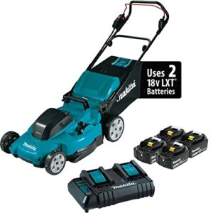makita xml13cm1 36v (18v x2) lxt® 19" lawn mower kit with 4 batteries (4.0ah)