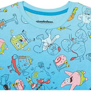 SpongeBob SquarePants Big Boys 2-Pack T-Shirt Bundle-Nickelodeon, Mint Dye/Black