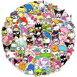 100PCS Cartoon Stickers Kawaii Stickers, Anime Stickers for Kids, Vinyl Laptop Stickers for Water Bottles Anime Stickers for Adults Kids Teens