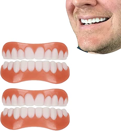 Snap On Teeth You Can Eat With，False Teeth Sets You Can Eat With，Adjustable Snap-On Dentures， Dental Veneers For Temporary Teeth Restoration, Protect Your Teeth And Regain Confident Smile