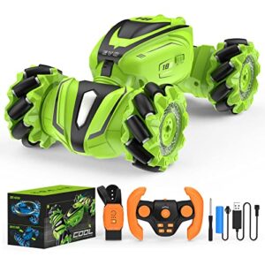 aongan remote control car, 360°drift stunt car, gesture control rc car, toy for kids age 6-15(green)