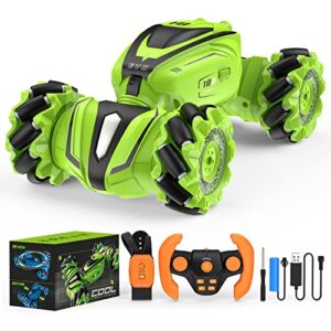 AONGAN Remote Control Car, 360°Drift Stunt Car, Gesture Control RC Car, Toy for Kids Age 6-15(Green)