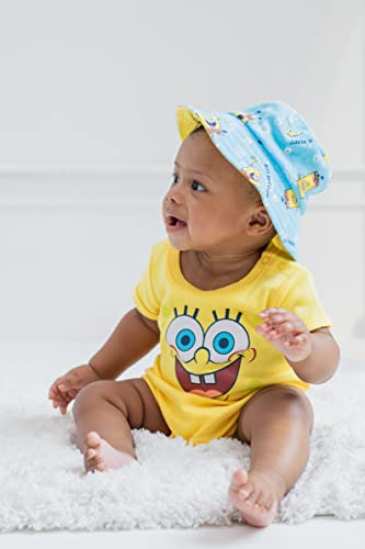 SpongeBob SquarePants Newborn Baby Boys Romper and Hat Yellow/Blue 0-3 Months