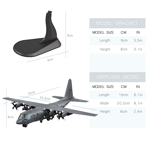 Busyflies Fighter Jet Model 1/200 AC130 Attack Fighter Plane Model Diecast Military Airplane Model for Collection and Gift