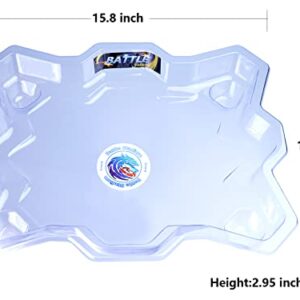 Aimoly Stadium Battle Arena for Beyblade Burst Battling Tops Game (Transparent)