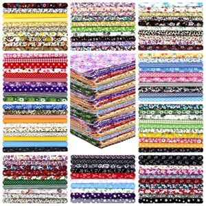 100 pcs 8 x 8 inches precut cotton fabric bundle squares patchwork floral fabrics multi color printed sewing patchwork fabric quilting fabric diy material for sewing crafts for kids