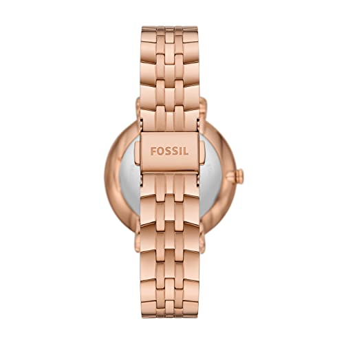 Fossil Women's Jacqueline Quartz Stainless Steel Three-Hand Watch, Color: Rose Gold (Model: ES5275)