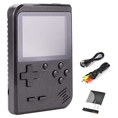 Mini Handheld Game Console for Kids with 400 Classic Retro Games, 1020mAh Rechargeable Battery, 2.8 Inch Screen, Birthday Game Toy for Boy Girl (Black)