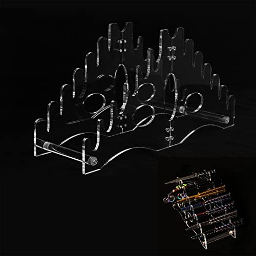 Knife rack Knife display stand Knife display case Collectible Knife collection display stand Plexiglas desktop knife Pocket knife organizer & display hut Home decoration (transparent)