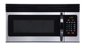 black+decker range microwave with top mount air recirculation vent, 1.6-cu. ft. 1000-watt, incandescent lighting, safety lock, stainless steel