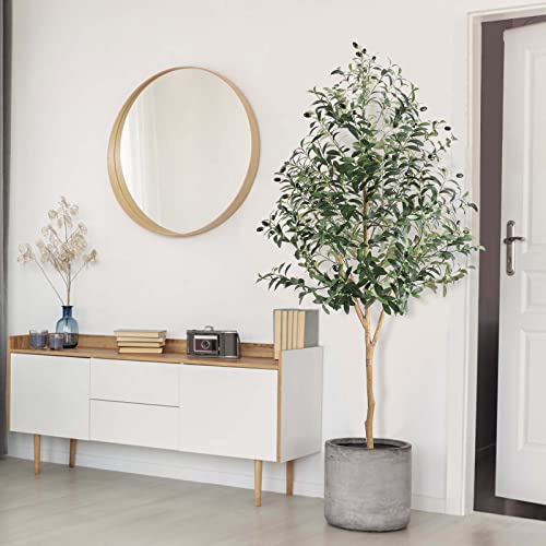 HaiSpring Artificial Olive Tree 6ft (72'') Fake Silk Perfect and Realistic Tall Artificial Plants, Suitable for Modern Living Rooms House Office Outdoor Garden & Housewarming Party Decor, 1080 Leaves