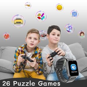 Spodus Kids Smart Watch Boys, Kids Watch for Boys Ages 5-7 3-5 8-12, Toddler Toy Watch with 26 Games Step Counter Pedometer Learning Card Audio Book Educational Watch for Boys