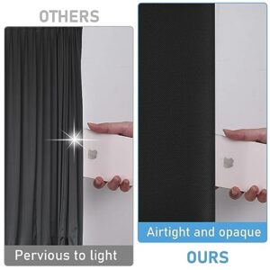 Fasnd Portable Blackout Shades (118" x 57") Travel Blackout Curtains, 100% Blackout Material Temporary Curtains Blackout Blinds for Baby Nursery, Bedroom, Touring car, Apartment or Travel Use