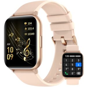 smart watch (answer/dial call), 1.91" full touch screen smart watch for android & ios phones with heart rate & sleep monitor,multi-sport modes,voice assistant,fitness smart watch for women men