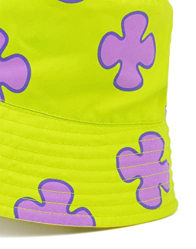 SpongeBob SquarePants Reversible Bucket Hat Adults Unisex | Mens Womens Yellow Spongebob and Patrick Coral Character Sun Hat