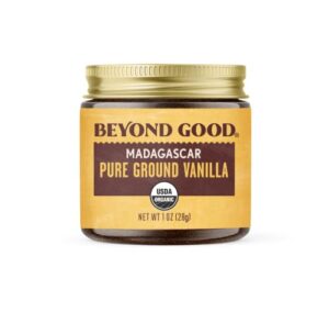 organic pure ground vanilla powder | pure madagascar grade a ground vanilla beans for bakers, chefs, ice cream makers, and home cooks | beyond good vanilla
