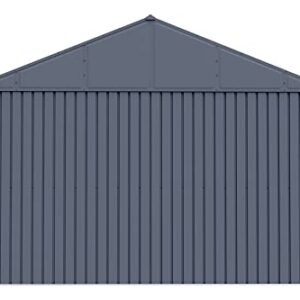 Arrow Shed Elite 12' x 12' Outdoor Lockable Gable Roof Steel Storage Shed Building, Anthracite