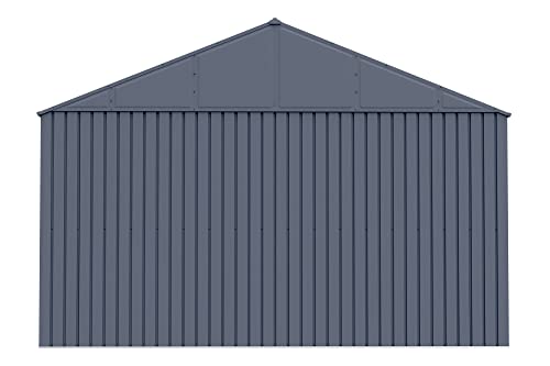 Arrow Shed Elite 12' x 12' Outdoor Lockable Gable Roof Steel Storage Shed Building, Anthracite