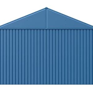 Arrow Shed Elite 12' x 16' Outdoor Lockable Gable Roof Steel Storage Shed Building, Blue Grey