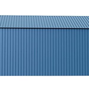 Arrow Shed Elite 12' x 16' Outdoor Lockable Gable Roof Steel Storage Shed Building, Blue Grey