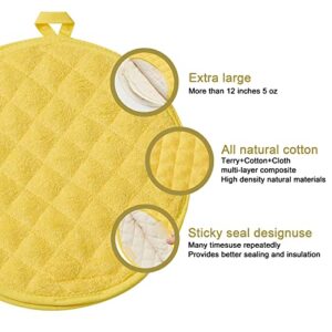 Lifaith ortilla Warmer,Tortilla Server,Pancake Keeper,Size 12” High Density Fabric Keep Warm,Bag to Keep Food Warm (Yellow) …