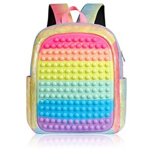 getwill pop backpack for girls kids school backpack, large capacity lightweight preschool elementary kindergarten kids school bookbag for girls back to school gifts(14.5l)