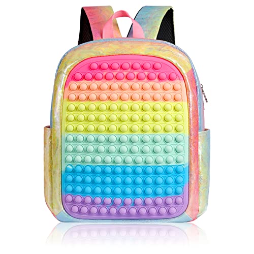 GetWill Pop Backpack for Girls Kids School Backpack, Large Capacity Lightweight Preschool Elementary Kindergarten Kids School Bookbag for Girls Back to School Gifts(14.5L)