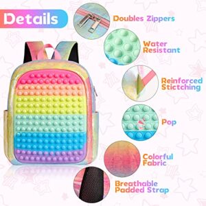 GetWill Pop Backpack for Girls Kids School Backpack, Large Capacity Lightweight Preschool Elementary Kindergarten Kids School Bookbag for Girls Back to School Gifts(14.5L)