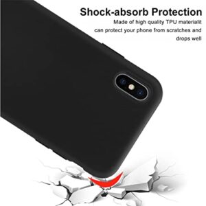 FZZSZS Case for Infinix Smart 7 + Tempered Glass Screen Protector Protective Film,Soft Gel Black Case Shell TPU Silicone Protection Phone Cover for Infinix Smart 7 (6.6") - KE10