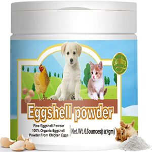 eggshell powder calcium supplement for dogs and cats(6.6 oz), great for osteoporosis & labor whelping, safe alternative to bone meal powder, improves bones, nourishes joints, supports healthy teeth