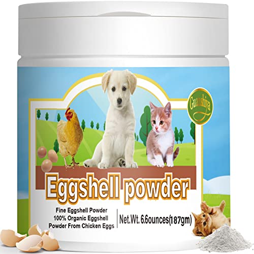 Eggshell Powder Calcium Supplement for Dogs and Cats(6.6 oz), Great for Osteoporosis & Labor Whelping, Safe Alternative to Bone Meal Powder, Improves Bones, Nourishes Joints, Supports Healthy Teeth