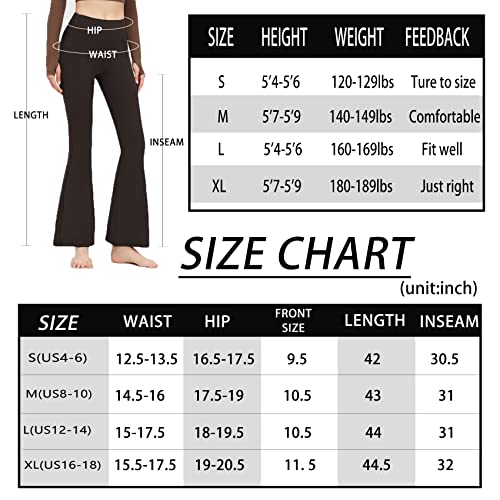 UMSIFEY Women’s Black Flare Yoga Pants, Buttery Soft High Waisted Casual Bootcut Leggings Workout Lounge Palazzo Pants