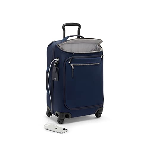 TUMI Voyageur Leger International Carry-On - Luggage with Wheels - Suitcase for Women & Men - Indigo & Silver Hardware
