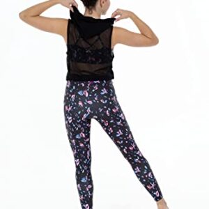 Bloch Girls' Full Length Leggings, Falling Petal