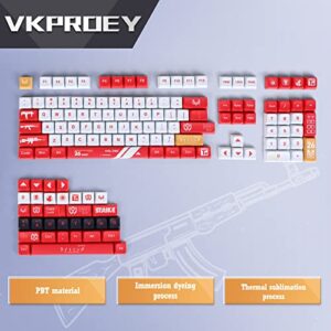 VKPROEY PBT Keycaps Set 137Key XDA Profile, Dye-Sublimation, Customized Keycaps with Puller for Mechanical Gaming Keyboard, Compatible with Gateron MX Switches, Fits 96/98/104/108 Major-Sizes
