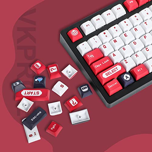 VKPROEY PBT Keycaps 134 Keys Dye-Sublimation XDA Profile Custom Keycaps with Keycap Puller for 61/64/68/84/87/96/98/104/108 Gateron MX Switches Mechanical Gaming Keyboard