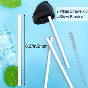 BABORUI 3Pcs Replacement Straws for Owala Water Bottle, Reusable Plastic Straws with Straw Brush Compatible for Owala Free Sip Flip Water Bottle 32oz 24oz