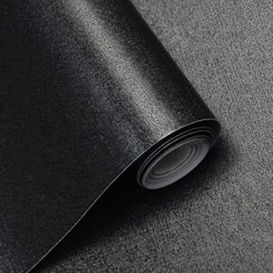 black contact paper peel and stick wallpaper for bedroom contact paper for cabinets removable wallpaper self adhesive solid black wallpaper for bathroom waterproof wall covering shelf liner17.3 x78.7