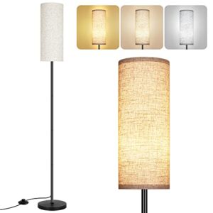partphoner floor lamp for living room, modern standing lamps with lampshade, minimalist tall lamp with foot switch for living room, bedroom, kids room, office(bulb not included)