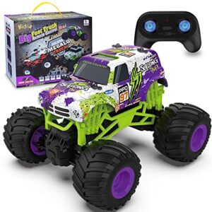 kidcia remote control car, 1:16 scale rc cars, 2.4 ghz high speed 20 km/h rc truck, all terrains off road remote control car for boys 4 7 8 12, birthday gifts for kids& adults