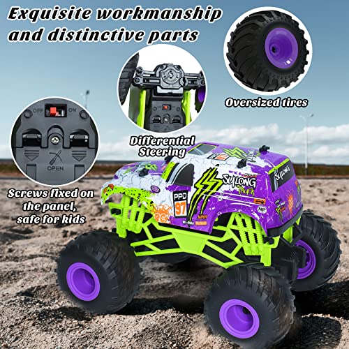 Kidcia Remote Control Car, 1:16 Scale RC Cars, 2.4 Ghz High Speed 20 Km/h RC Truck, All Terrains Off Road Remote Control Car for Boys 4 7 8 12, Birthday Gifts for Kids& Adults