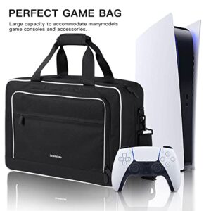 ZtotopCases Carrying Case Compatible with PS5 , Travel Case for PS5, Protective Travel Bag Holds PlayStation 5 Console, Controller, Games, Gaming Headset, Base and Other Accessories, Black