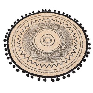 doitool 1pc burlap placemat placemats round home accessories decor jute placemat dining table accessories round table mats hot plate pad cup mat decorative placemat creative placemat mug