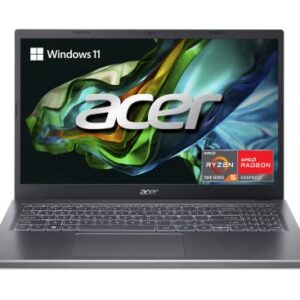 acer Aspire 5 15 Slim Laptop | 15.6" FHD (1920 x 1080) IPS | AMD Ryzen 5 7530U Hexa-Core Processor | AMD Radeon Graphics | 8GB LPDDR4X | 512GB Gen 4 SSD | Wi-Fi 6E | Backlit KB | A515-48M-R3DF,Gray