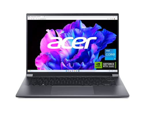 Acer Swift X 14 SFX14-71G-5911 Creator Laptop | 14.5" 2560 x 1600 (120Hz, 100% sRGB) | Intel i5-13500H | NVIDIA GeForce RTX 3050 Laptop GPU | 16GB LPDDR5 | 512GB Gen 4 SSD | Killer Wi-Fi 6E , Gray