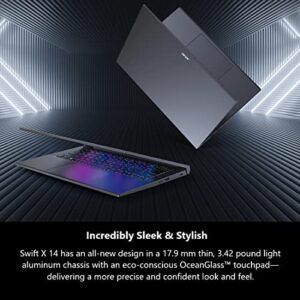 Acer Swift X 14 SFX14-71G-76LC Creator Laptop | 14.5" OLED 2880 x 1800 120Hz 400nit Display | Intel i7-13700H | NVIDIA GeForce RTX 4050 Laptop GPU | 16GB LPDDR5 | 1TB Gen 4 SSD | Killer Wi-Fi 6E