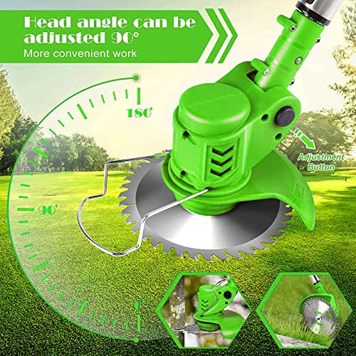 Mrzneaoch Electric Weed Wacker 36v Weed Eater Battery Powered,with 17 indivual 5 Different Blade Weed Eater for Home Garden Yard Mowing