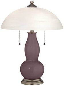color + plus poetry plum gourd-shaped table lamp with alabaster shade
