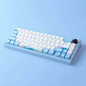 Hyekit PBT Keycaps 137 Keys Melody of The Sea Keycaps Dye-Sublimation Cute Keycaps XDA Profile for Cherry Gateron MX Switches Mechanical Keyboards